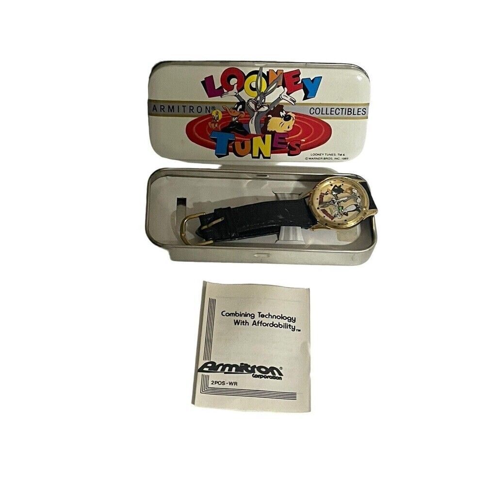 Vintage 1994 Looney Tunes Armitron Bugs Bunny Daffy Duck Sylvester Watch RARE
